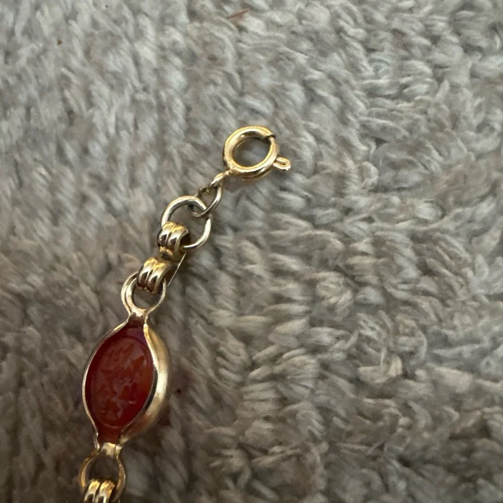 EUC multi stone gold tone bracelet